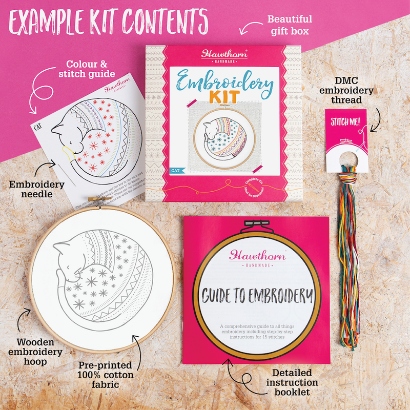 Spring Posy Embroidery Kit | Complete Craft Kit for Beginners