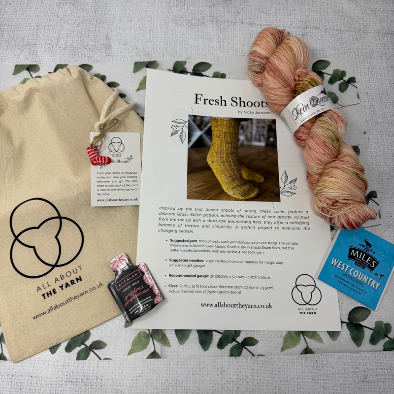 Fresh Shoots Sock Knitting Kit – Designed by Nicky Jerrome