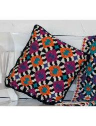 Liquorice Rose Blanket and Cushion Pattern by Emma Leith