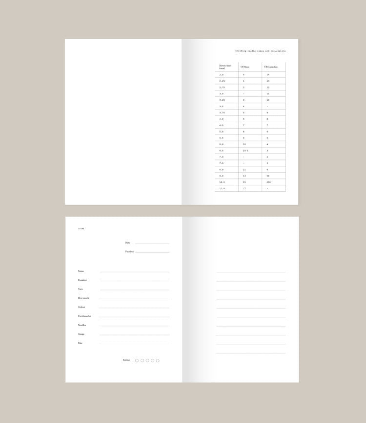 Laine: My Knitting Notes Journal
